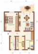 Grundriss - 3-Raum-Wohnung mit Döllbergblick