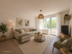 Wohnzimmer Möblierungsbeispiel - 3-Raum-Wohnung mit Döllbergblick